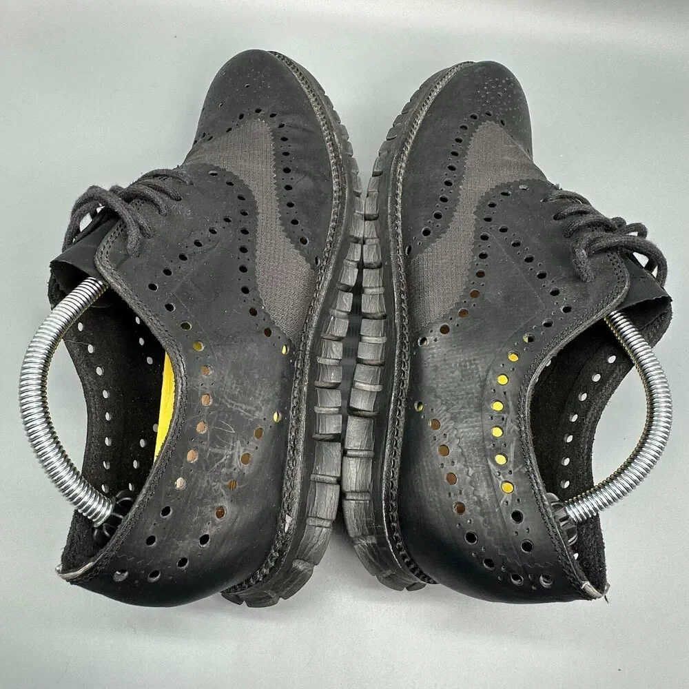 Cole Haan Zerogrand Men's 10.5 Black No Stitch Oxford Shoes Lace-Up Low Sneaker